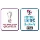 2022 Qatar World Cup White & Football Unites The World White Badge  + €6.00 