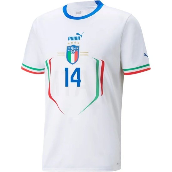 Federico Chiesa #14 Italia Camiseta de Visita Mundial 2022
