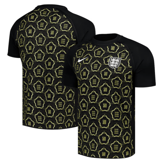 Camiseta Pre-Partido 500 Aniversario England Lionesses Niño – Negro