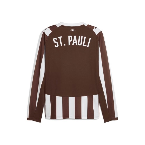 Camiseta de manga larga local FC St. Pauli 2025/26 para niño Camiseta de manga larga local FC St. Pauli 2025/26 para niño