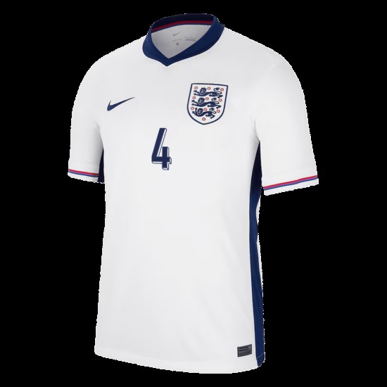 Declan Rice #4 Inglaterra Camiseta de Local EURO 2024 Declan Rice #4 Inglaterra Camiseta de Local EURO 2024