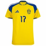 Hombre Camiseta Suecia 2026 Local Auténtica Mundial GYÖKERES #17
