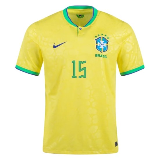 Fabinho #15 Brasil Camiseta de Local Mundial 2022