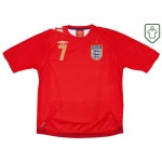 Camiseta retro visitante Inglaterra 2006/08 para hombre Beckham #7 Camiseta retro visitante Inglaterra 2006/08 para hombre Beckham #7