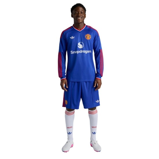 Camiseta Visitante Manga Larga Manchester United 2026/27 Niño