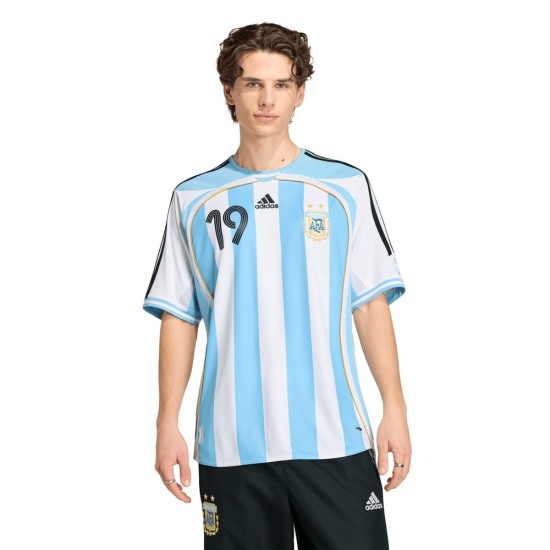 Camiseta Retro Local Argentina 2006 para Hombre Messi #19 Camiseta Retro Local Argentina 2006 para Hombre Messi #19