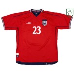 Camiseta retro visitante Inglaterra 2002/04 para hombre Rooney #23