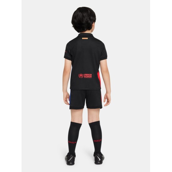 Kit de visitante de niño FC Barcelona 2024/25