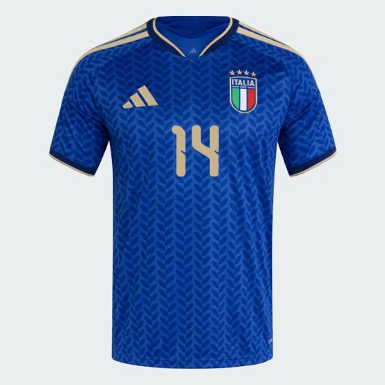 Camiseta Oficial Local Italia 2026 Niño CHIESA #14 Camiseta Oficial Local Italia 2026 Niño CHIESA #14