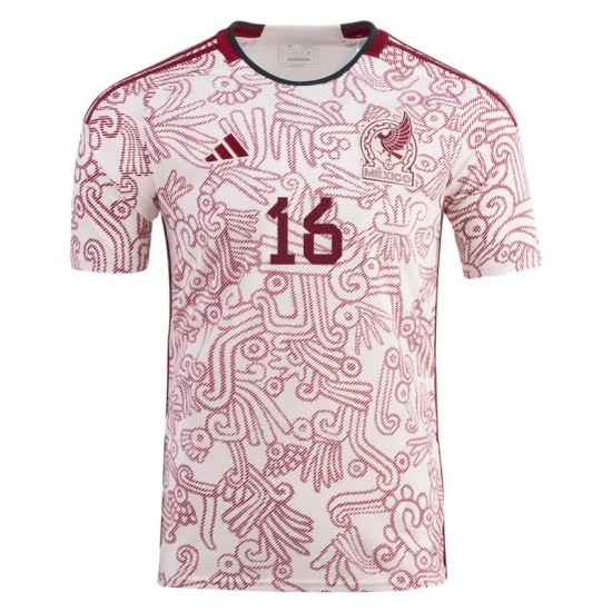 Héctor Herrera #16 México Camiseta de Visita Mundial 2022