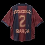 Camiseta Niño FC Barcelona X TRAVIS SCOTT Retro 2000/01 Home Esqueleto
