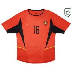 Camiseta retro local Bélgica 2002/04 para hombre Van Buyten #16