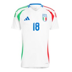 Nicolo Barella #18 Italia Camiseta de Visita EURO 2024