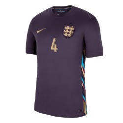 Declan Rice #4 Inglaterra Camiseta de Visita EURO 2024