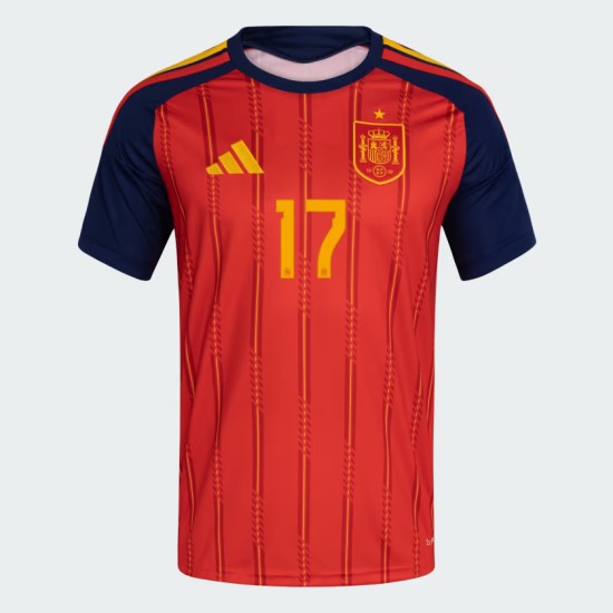 Camiseta Oficial Local España 2026 Niño WILLIAMS JR. #17 Camiseta Oficial Local España 2026 Niño WILLIAMS JR. #17