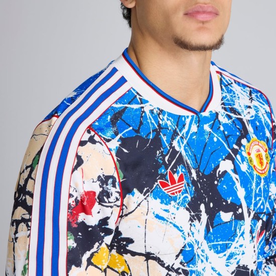 Camiseta de manga larga Stone Roses Manchester United 2025/26 para niño