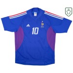 Camiseta retro local Francia 2002/04 para hombre Zidane #10