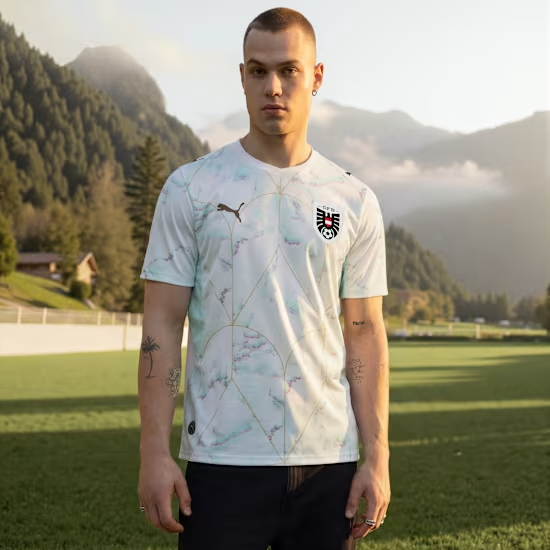 Camiseta Mundial 2026 Visitante Austria Niño
