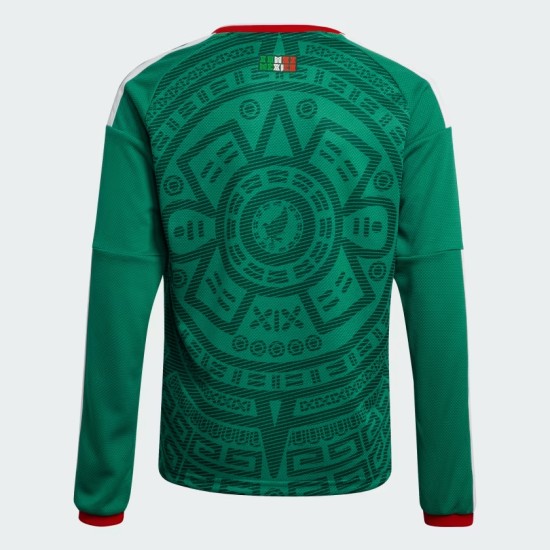 Camiseta oficial de local México 2026 de manga larga para mujer Camiseta oficial de local México 2026 de manga larga para mujer