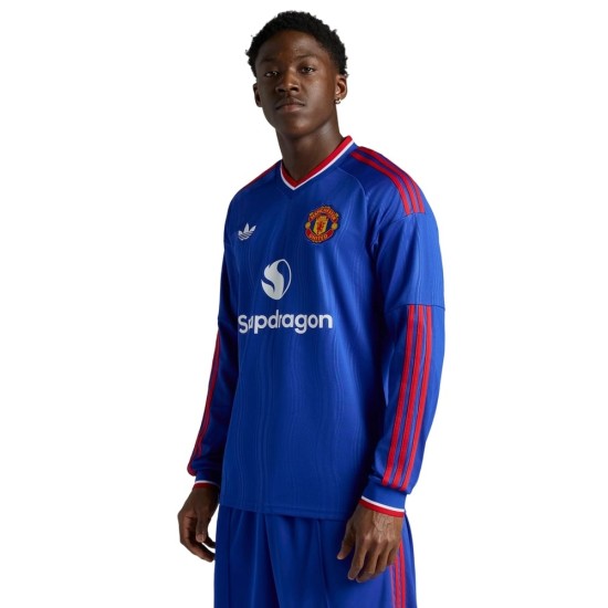 Camiseta Visitante Manga Larga Manchester United 2026/27 Niño