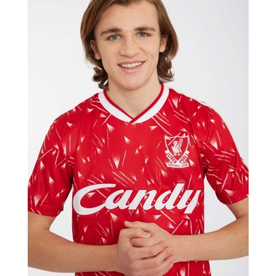 Camiseta Retro de Casa Candy 1989/91 Liverpool Infantil Camiseta Retro de Casa Candy 1989/91 Liverpool Infantil