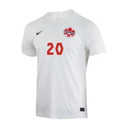 Jonathan David #20 Canadá Camiseta de Visita Mundial 2022