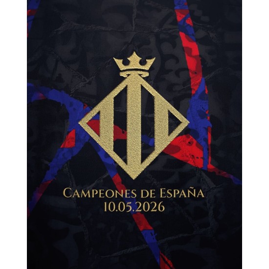 Camiseta Campeones de España FC Barcelona 2026 para Niño - Negro