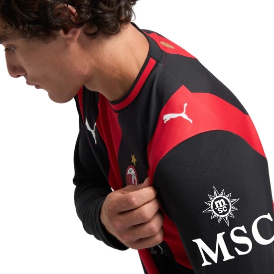 Camiseta de manga larga de local Milan 2026/27 para niños