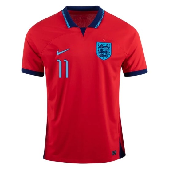 Bukayo Saka #11 Inglaterra Camiseta de Visita Mundial 2022
