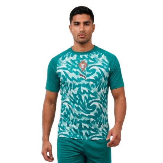 Camiseta de Entrenamiento Prepartido de la Copa Mundial 2026 de Portugal Tercera Equipación Verde para Hombre Camiseta de Entrenamiento Prepartido de la Copa Mundial 2026 de Portugal Tercera Equipación Verde para Hombre