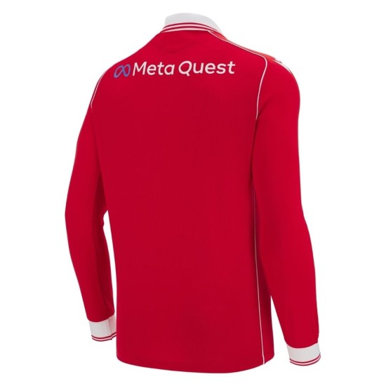 Camiseta de manga larga local 2025/26 del Wrexham AFC para mujer Camiseta de manga larga local 2025/26 del Wrexham AFC para mujer