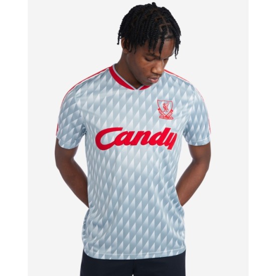 Camiseta retro visitante Candy Liverpool 1989/91 de hombre Camiseta retro visitante Candy Liverpool 1989/91 de hombre
