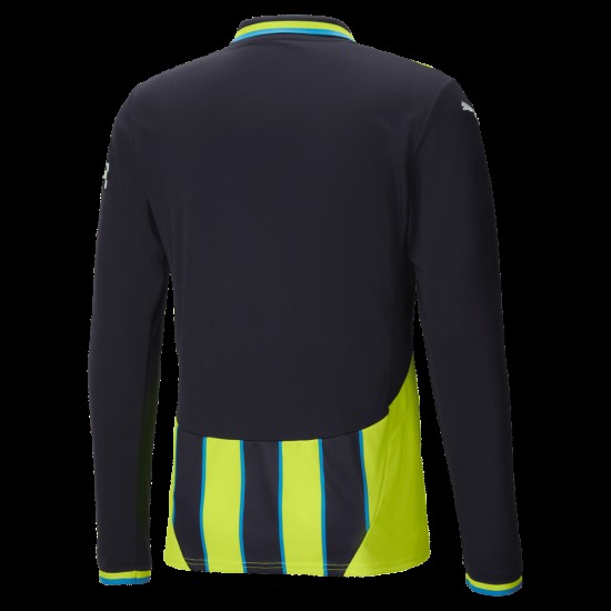 Camiseta de manga larga de visitante de hombres Manchester City 2024/25 Camiseta de manga larga de visitante de hombres Manchester City 2024/25