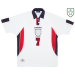 Camiseta retro local Inglaterra 1997/99 para hombre Beckham #7