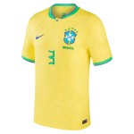 Camiseta de casa T.SILVA Brasil 2022/23 para niños