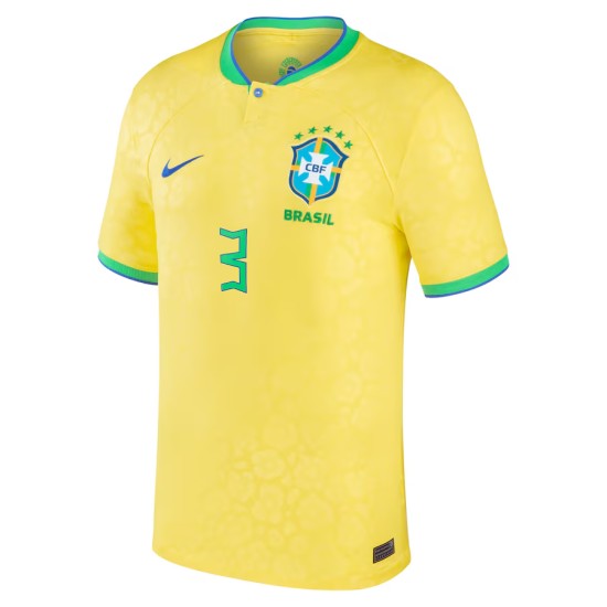 Camiseta de casa T.SILVA Brasil 2022/23 para niños