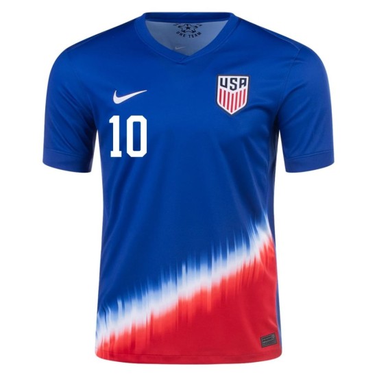Christian Pulisic #10 USMNT Camiseta de Visita Copa América 2024 Christian Pulisic #10 USMNT Camiseta de Visita Copa América 2024