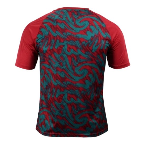 Camiseta de Entrenamiento Prepartido de la Copa Mundial 2026 de Portugal Tercera Equipación Roja para Hombre