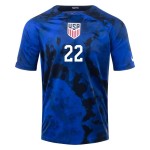 DeAndre Yedlin #22 USMNT Camiseta de Visita Mundial 2022 DeAndre Yedlin #22 USMNT Camiseta de Visita Mundial 2022