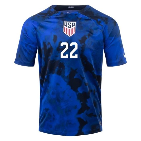 DeAndre Yedlin #22 USMNT Camiseta de Visita Mundial 2022 DeAndre Yedlin #22 USMNT Camiseta de Visita Mundial 2022