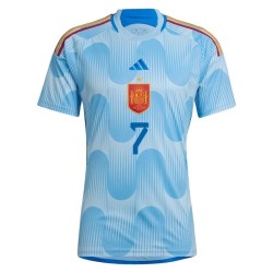Alvaro Morata #7 España Camiseta de Visita Mundial 2022
