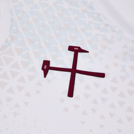 Camiseta de entrenamiento previa al partido de la 3.ª equipación del West Ham United 2026/27 - Blanca para hombre Camiseta de entrenamiento previa al partido de la 3.ª equipación del West Ham United 2026/27 - Blanca para hombre