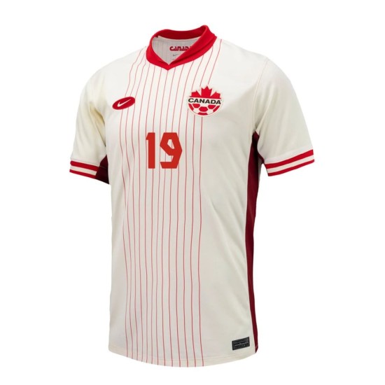 Camiseta de visitante DAVIES Canadá 2024 para mujeres Camiseta de visitante DAVIES Canadá 2024 para mujeres