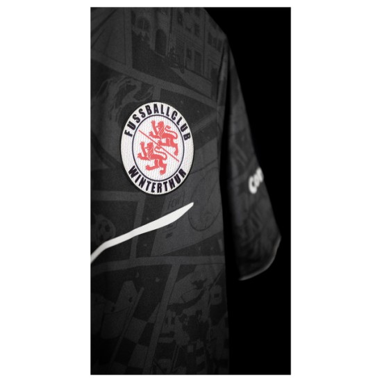 Hombres FC Winterthur 2025/26 Camiseta Visitante - Negra