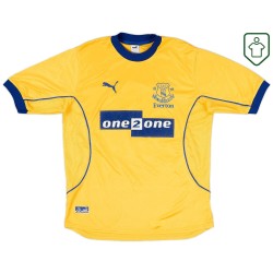Camiseta retro visitante hombre Everton 2000/01 Gascoigne #18