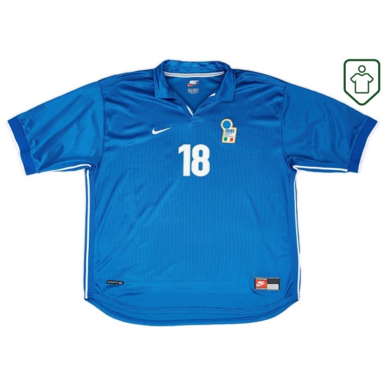 Camiseta retro local Italia 1997/98 para hombre Baggio R. #18