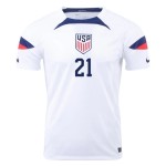 Timothy Weah #21 USMNT Camiseta de Local Mundial 2022