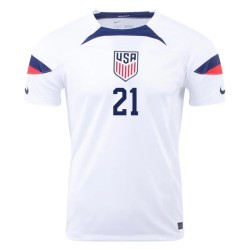 Timothy Weah #21 USMNT Camiseta de Local Mundial 2022