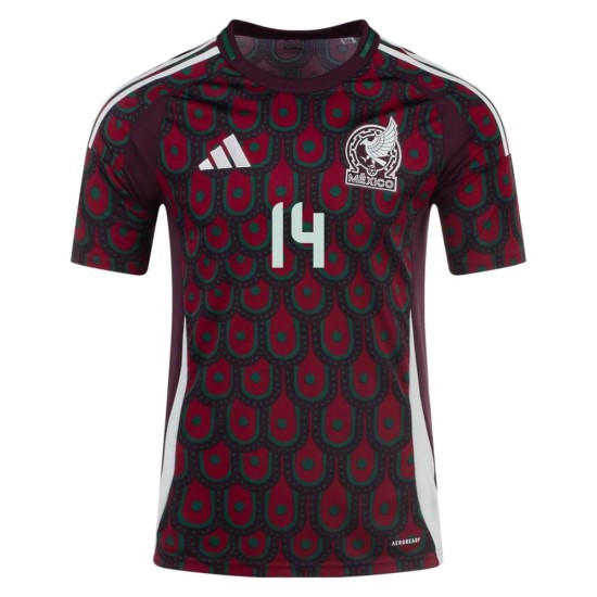 Javier Hernández Chicharito #14 México Camiseta de Local Copa América 2024 Javier Hernández Chicharito #14 México Camiseta de Local Copa América 2024