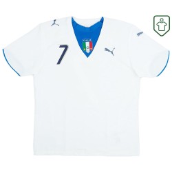 Camiseta retro visitante Italia 2006 para hombre Del Piero #7